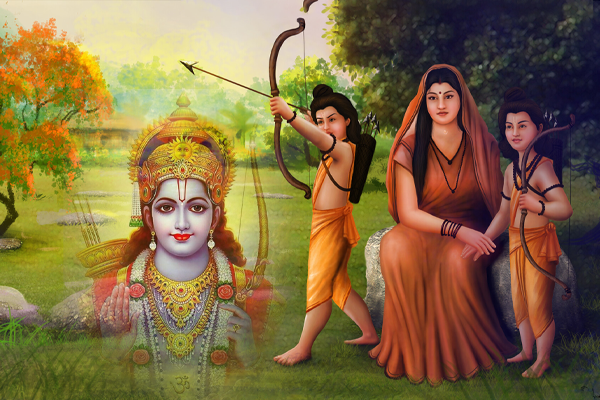 Ram Bhagwan with Wife And Son