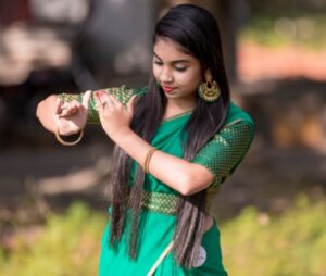 green color outfit for diwali