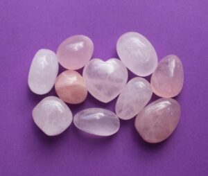 Rose quartz crystal