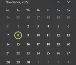 8 Nov in Calendar