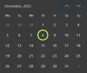 December Calendar 2022