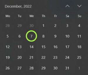 December Calendar 2022