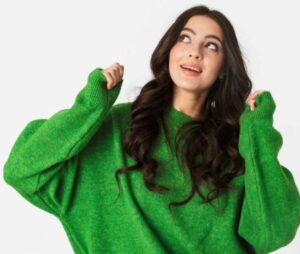 Wearing Green and White  Clothes