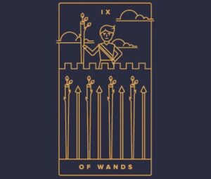 Nine of Wands Tarot Card