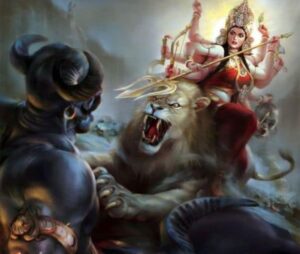 Mahisasur Ka Shir Katate Huye Durga Mata
