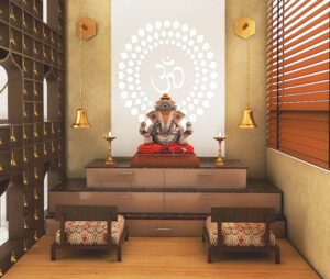 Lord Ganesha Photo in Puja ghar