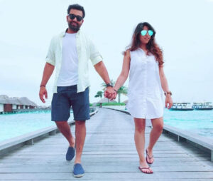 Rohit Sharma with his wife