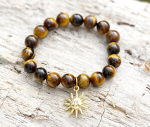 Tiger Eye stone locket