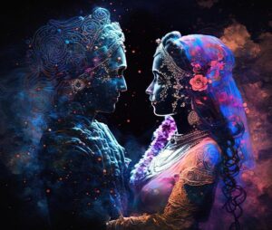 Lord Krishna & Meera Bai