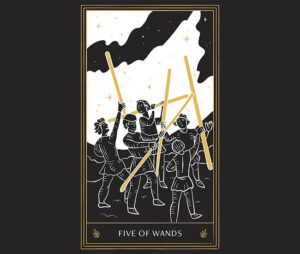 Five of Wands Tarot Card